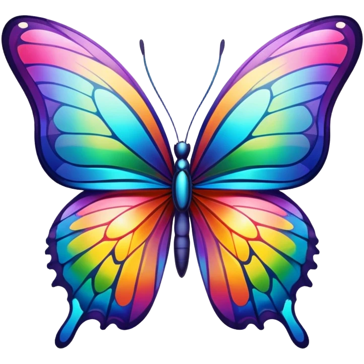 rainbow butterfly emoji