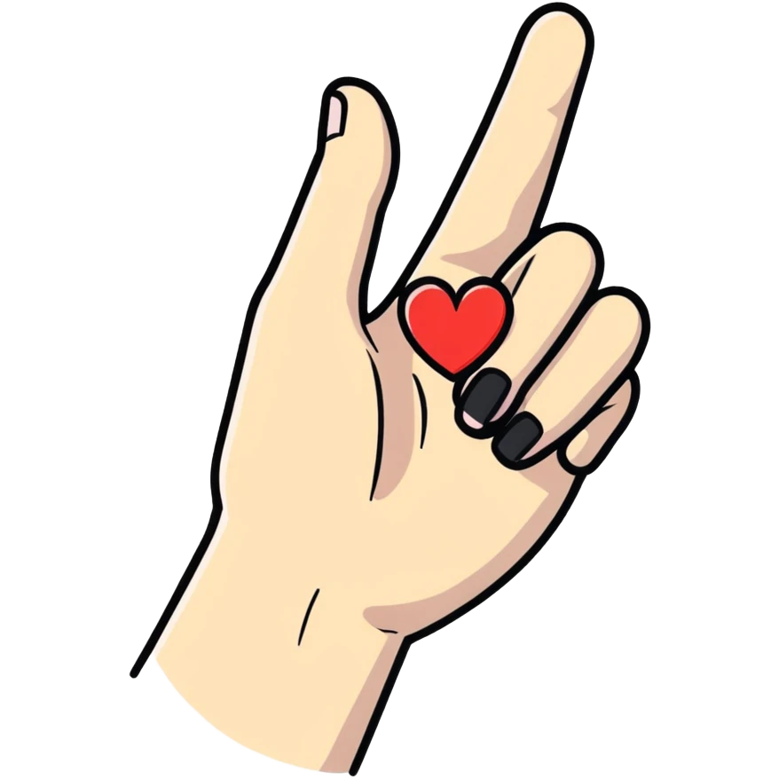 korean finger heart gesture emoji