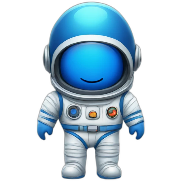 blue cute spaceman emoji