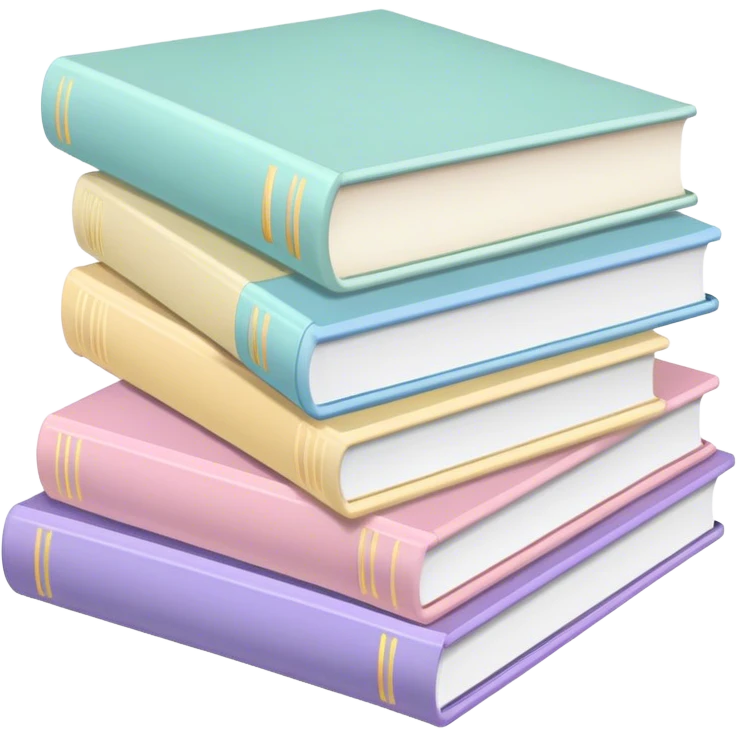 Pastel books emoji
