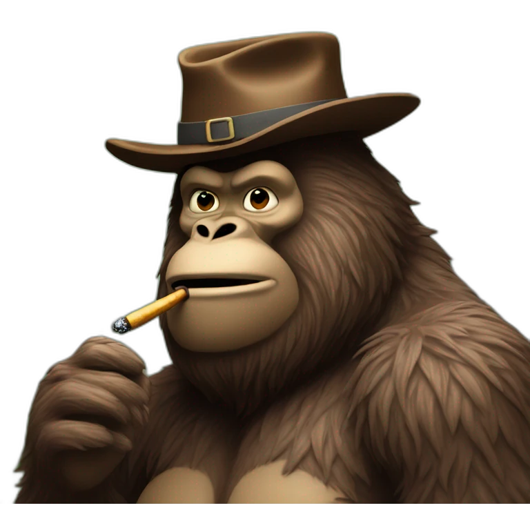 Bigfoot smoking gandolph pipe emoji