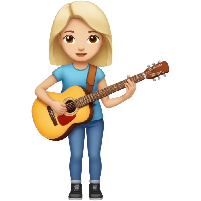 Girl guitar emoji