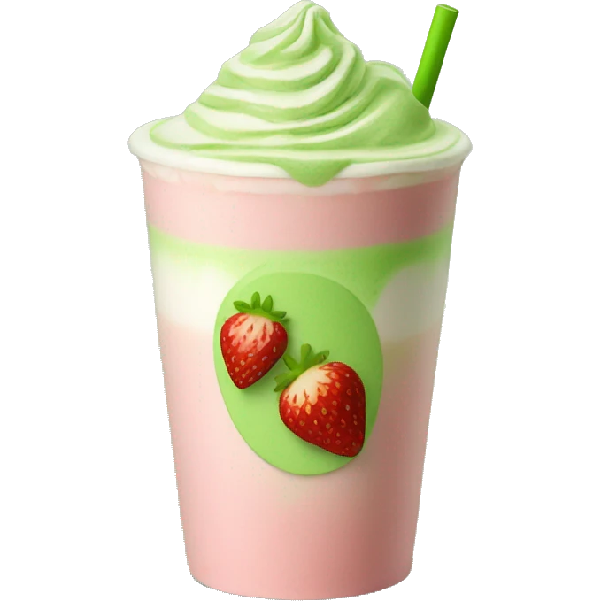strawberry matcha latte emoji
