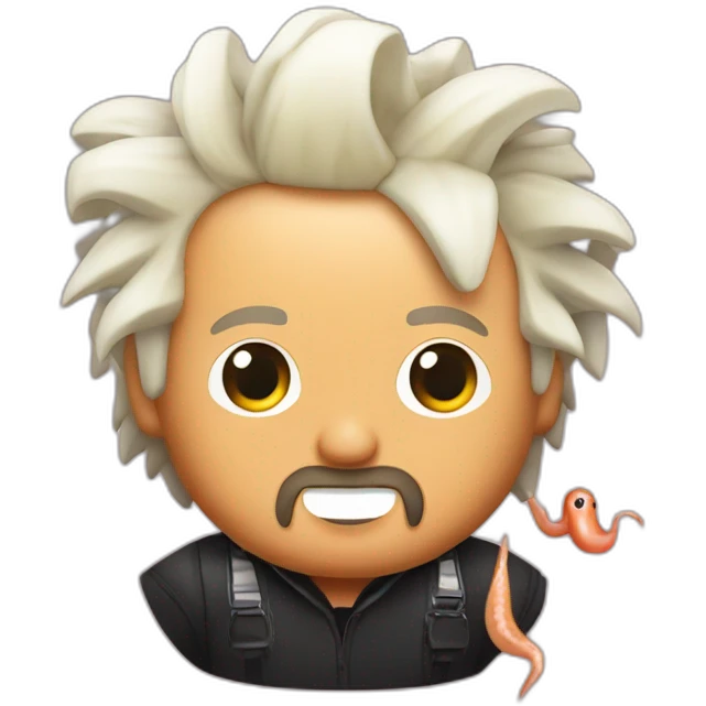 guy fieri and a squid emoji