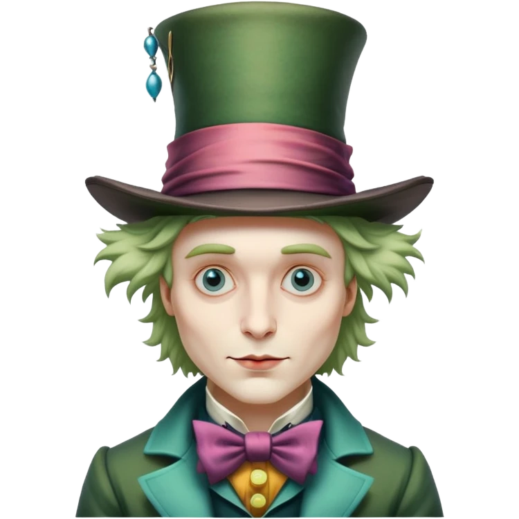 Mad Hatter character from Alice in Wonderland emoji