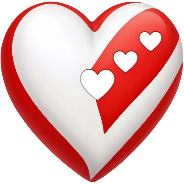 Corazón rojo y blanco emoji