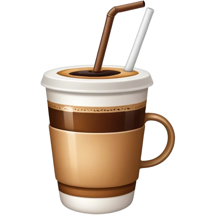 cup of coffee with a straw emoji