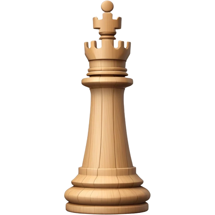 white rook chess piece, classic castle tower shape, blocky top emoji