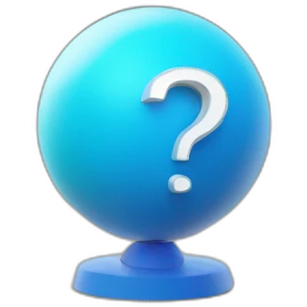 3d sphere with a question mark mover emoji