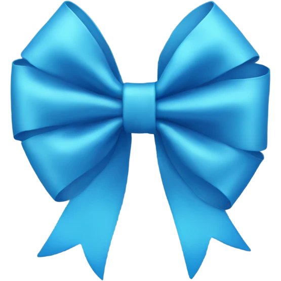 Blue bow emoji