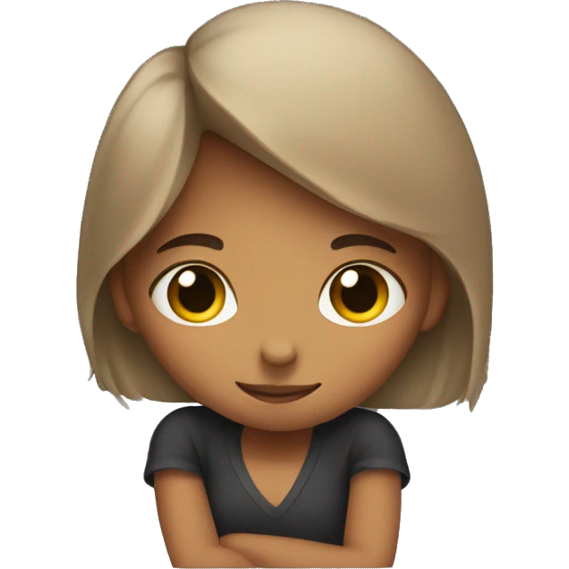 Girl hugging emoji