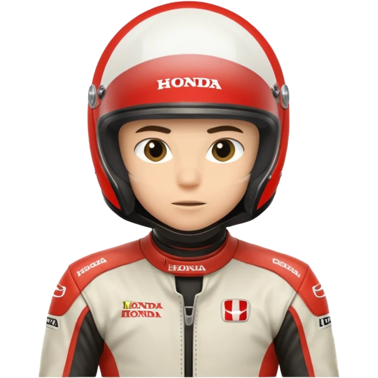 honda motorcycle racer with full face helmet emoji