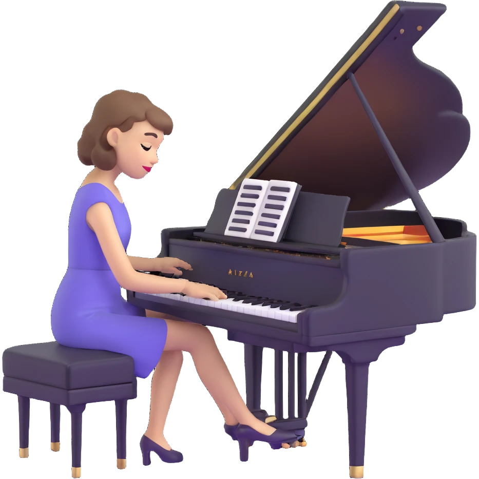 Arizona Muse playing the piano emoji
