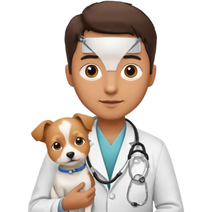 doctor hold a pet dog emoji