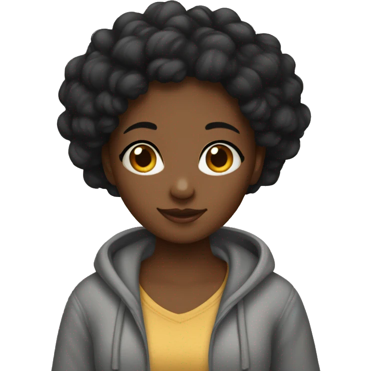 Cozy black girl emoji