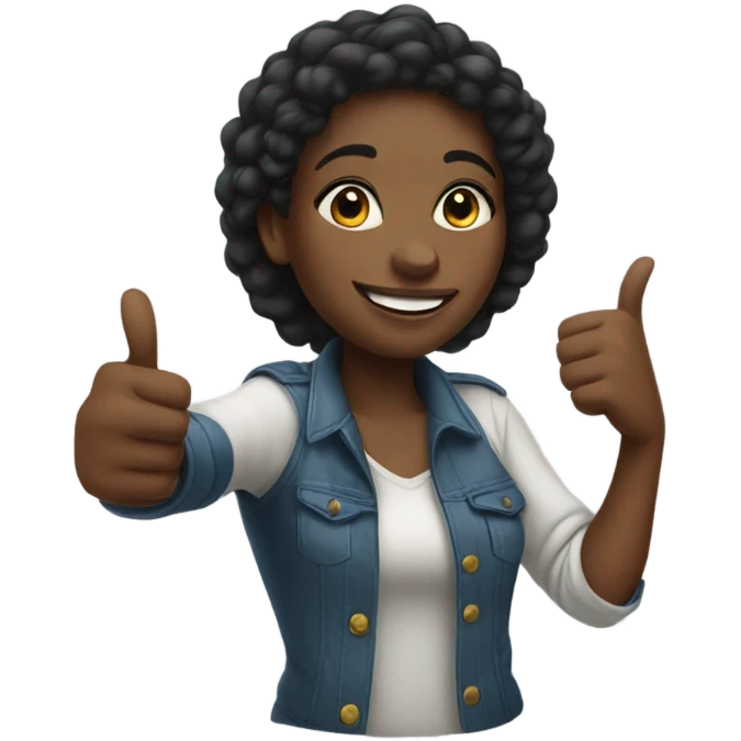 Black girl with thumbs up  emoji