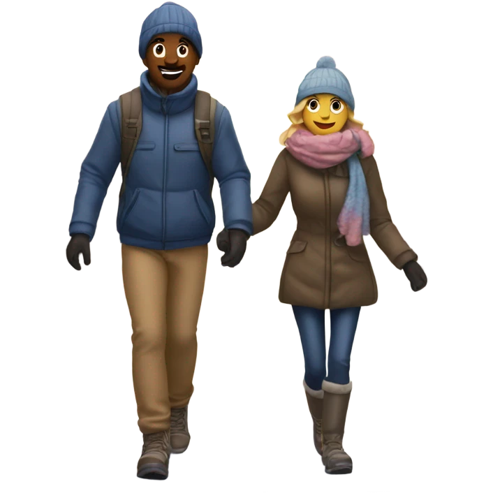 Winter walk with bestie emoji