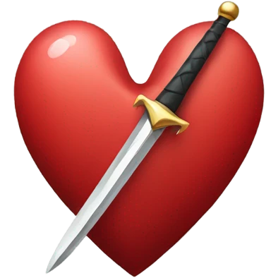 Dagger in a heart emoji