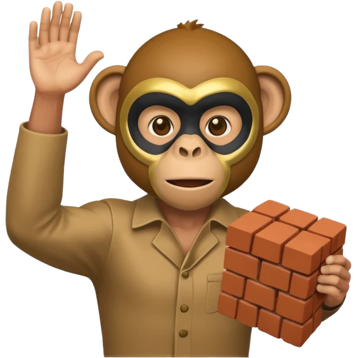 I NNED TO PUT MY FRIEND FACE TO A MONKEY AND THROW BRICK emoji