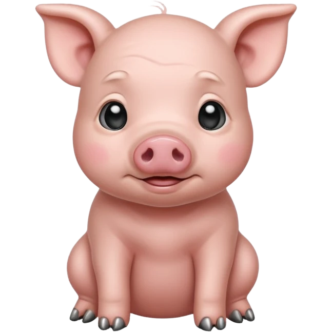 gray colored baby pig emoji