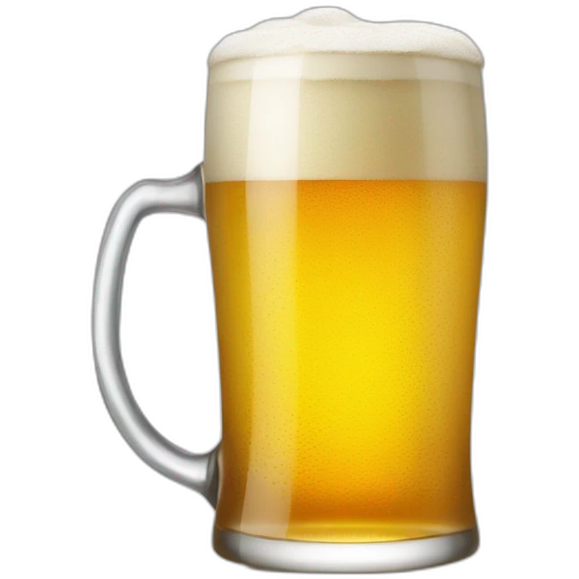 WEizenbierglas geföllt mit bier ohne griff emoji