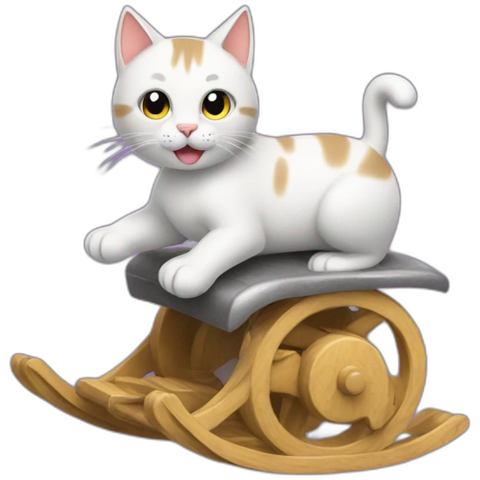 kitty riding a tirrex emoji