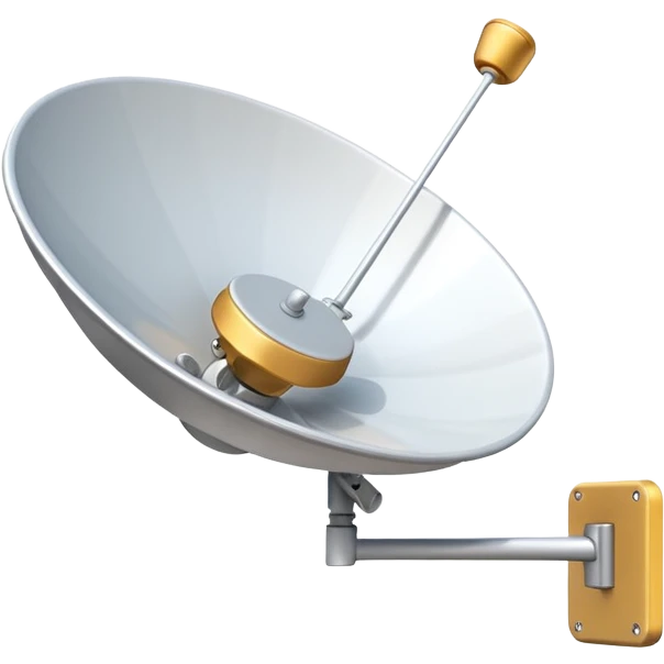 Small Satellite dish on a wall emoji