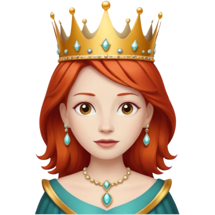 Red-haired queen emoji