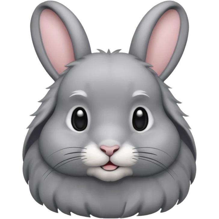 grey rabbit with floppy ears  emoji