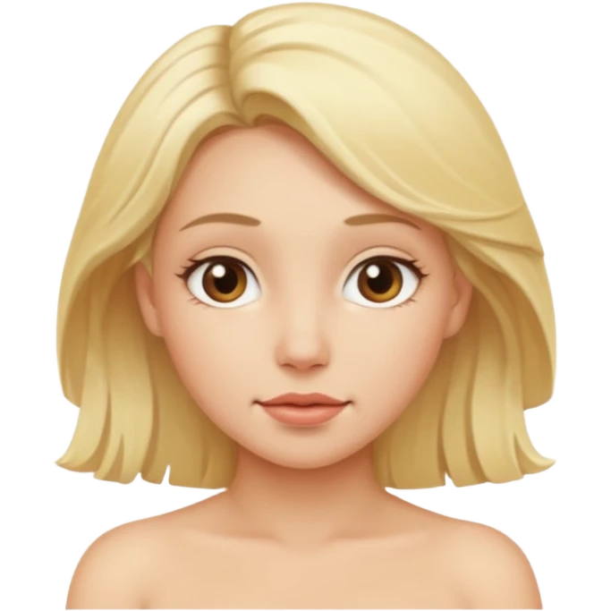 Naked blonde woman emoji