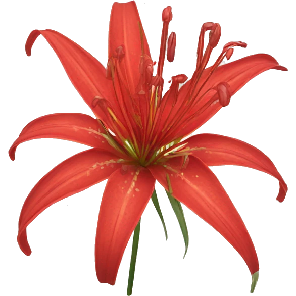 Red Spider lily flower emoji