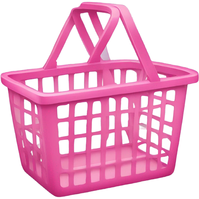 Pink empty shopping basket emoji