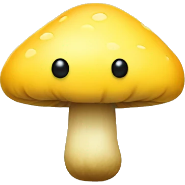Yellow Mushroom with black eyes emoji