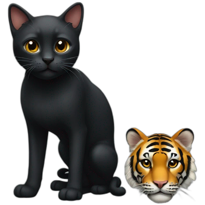 small-black-cat-with-a-tiger emoji