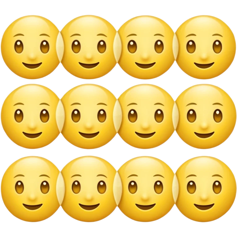 Moon without face, yellow emoji