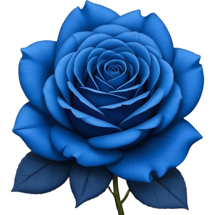 rose shape flower, no stem, now make it a vibrant and bold and darker shade of blue emoji