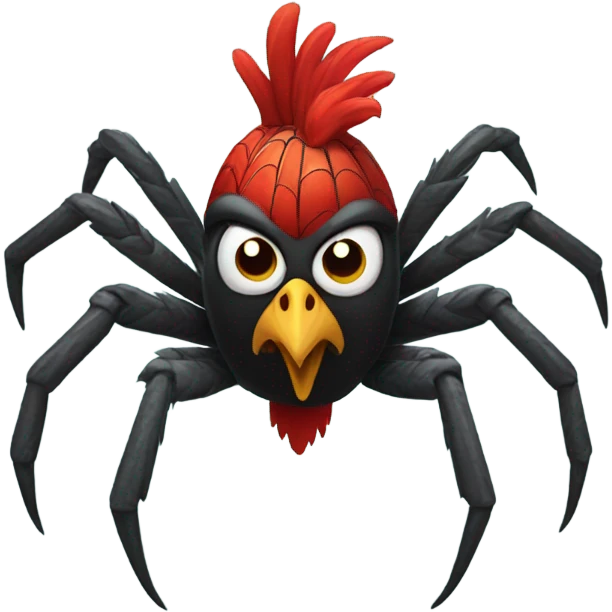 Spider rooster emoji