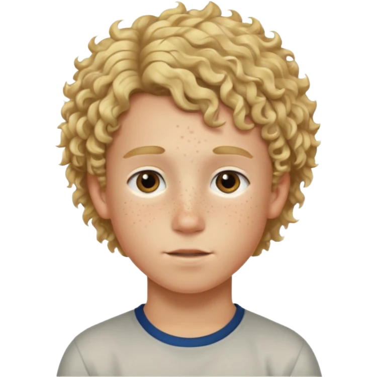 hassidic young boy blond freckles sidelocks curly emoji