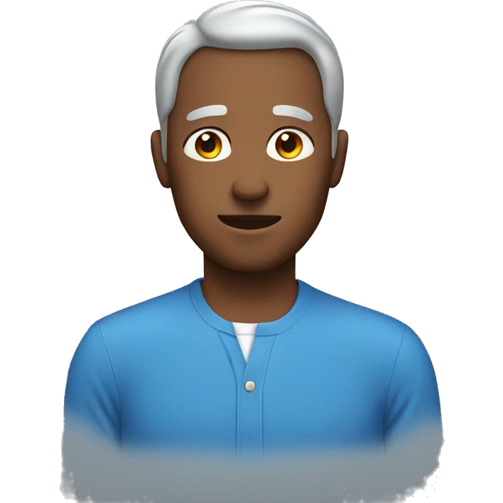 a man wearing a blue shirt emoji