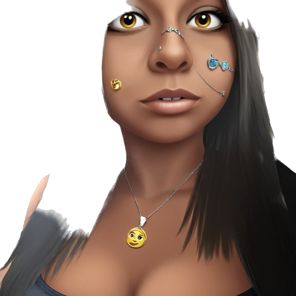 girl with car and jewelry emoji