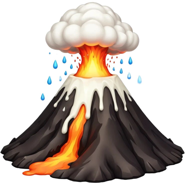 Volcano but with only white liquid erupting emoji