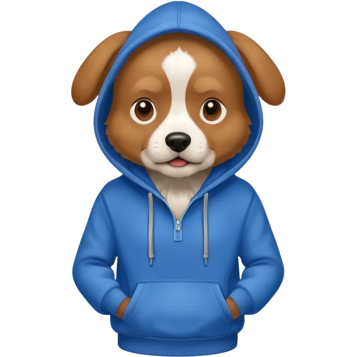 Dog wearing a hoodie  emoji
