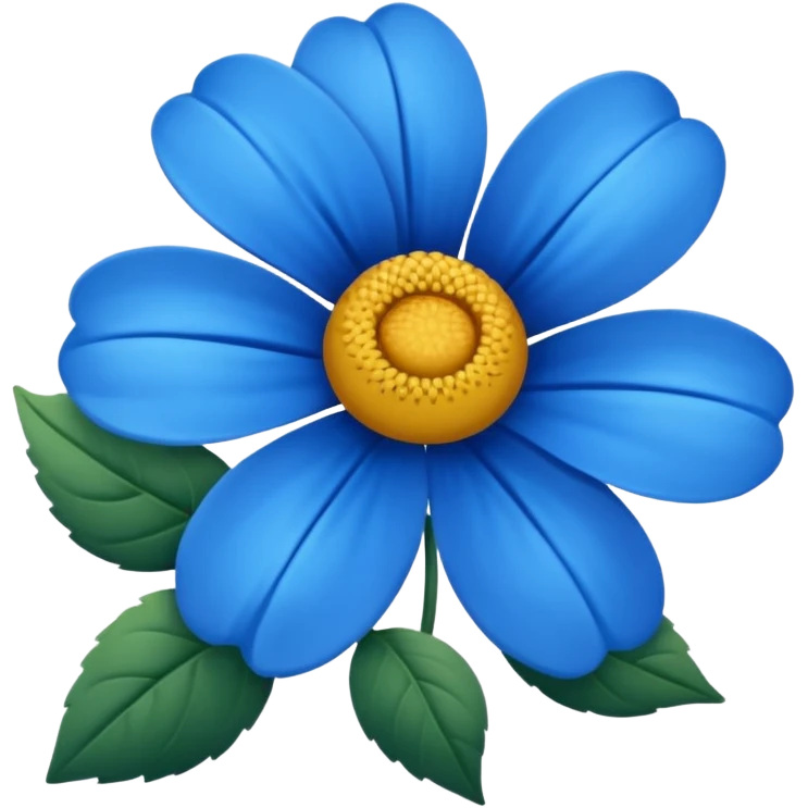 blue flower emoji