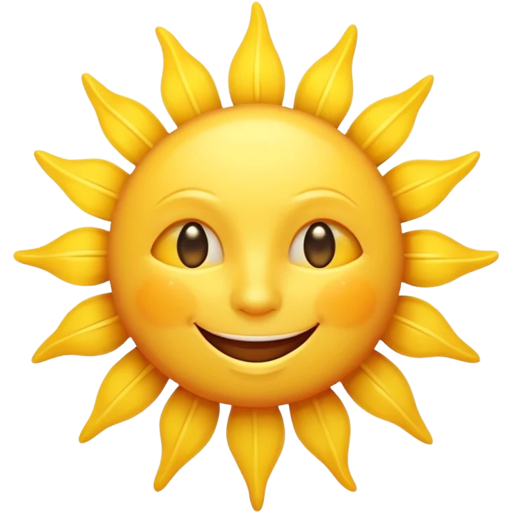 smiling sun emoji, simple and cheerful emoji
