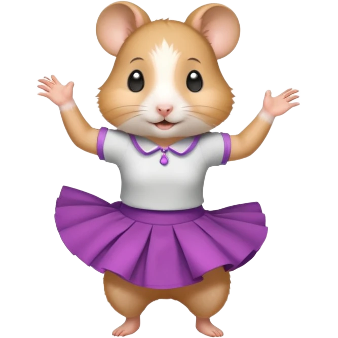 hamster girl dancing with skirt emoji