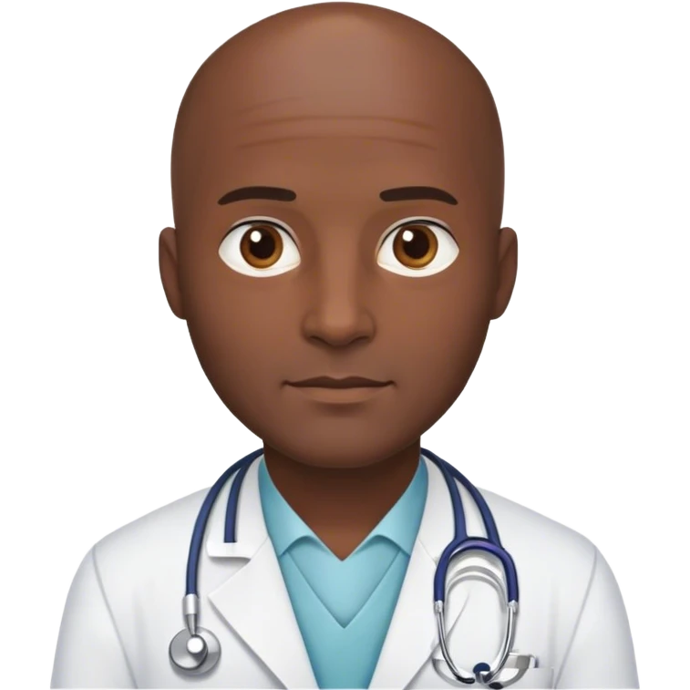 Doctor male witout hair handsome gynecolog  emoji