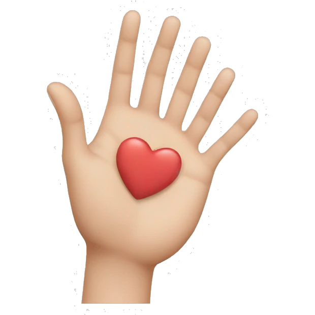 Hand heart emoji
