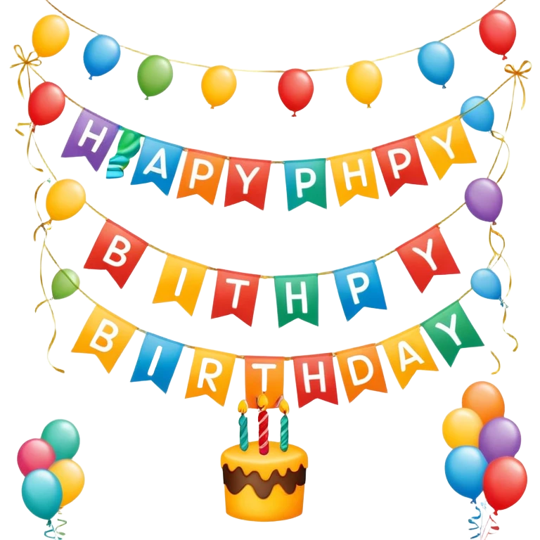 “Happy birthday” banner emoji