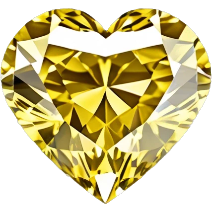 Heart shaped 56-carat yellow diamond emoji