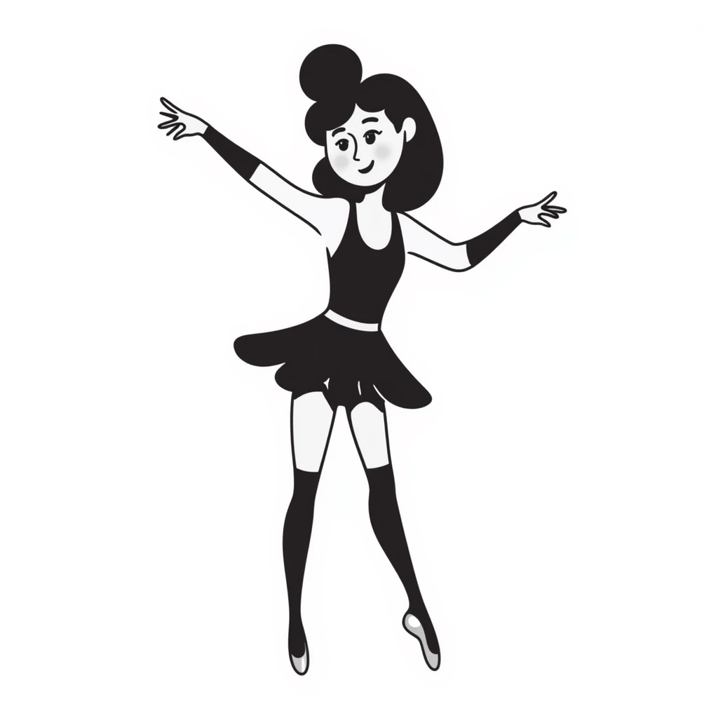 A ballerina dancing in a hip-hop style emoji